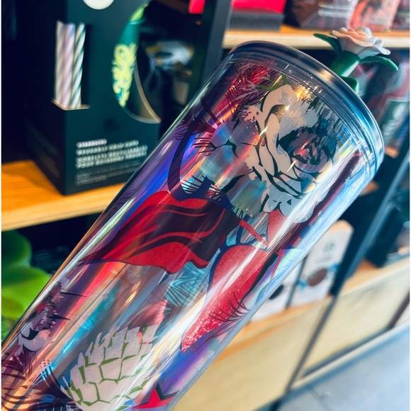 Starbucks Rose Silicone Topper Cup Iridescent Tumbler Venti New 2023 Holiday New - Picture 10 of 16